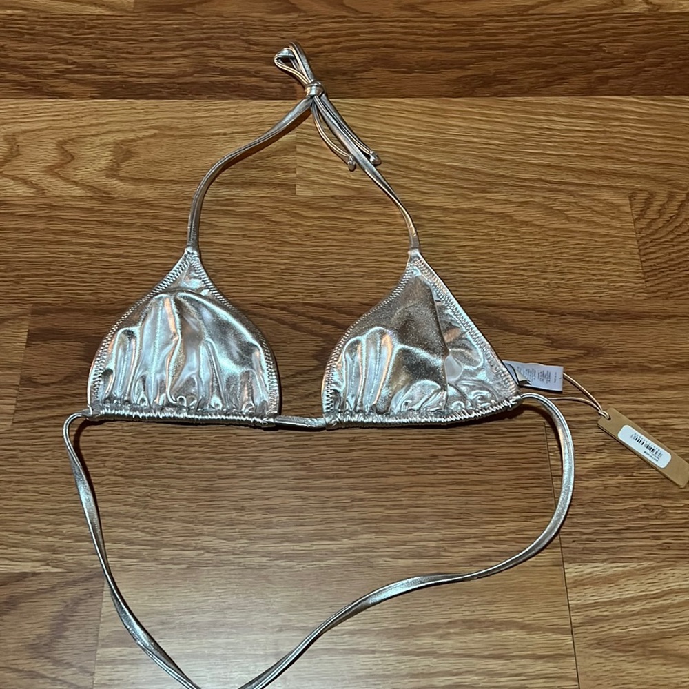 Skims metallic swim top